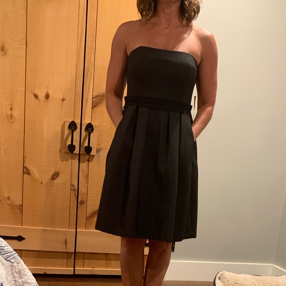 Eliza J Black Strapless Dress